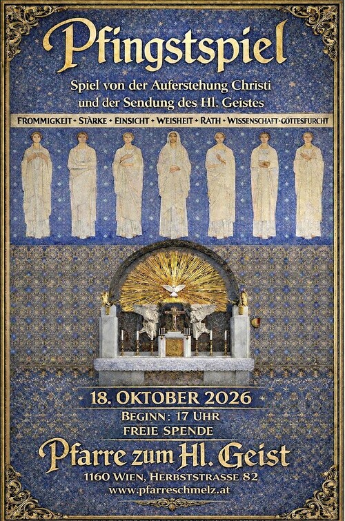 Plakat zum Pfingstspiel
